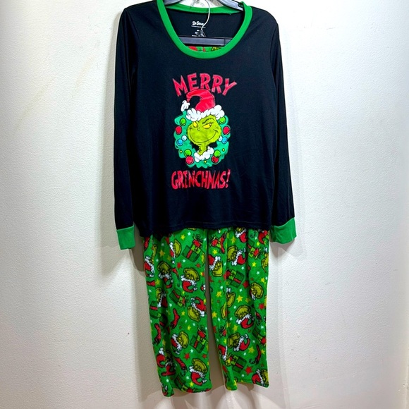 (P1) Dr. Seuss Grinch Women's 2 Piece Christmas Pajamas, Size M, XL - Picture 2 of 11